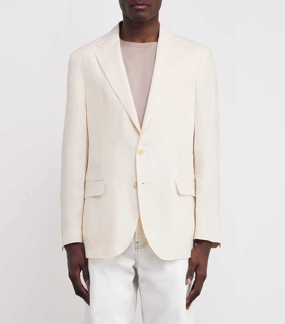 Polo Ralph Lauren Mens Linen Blazer Lt Cream Image 3