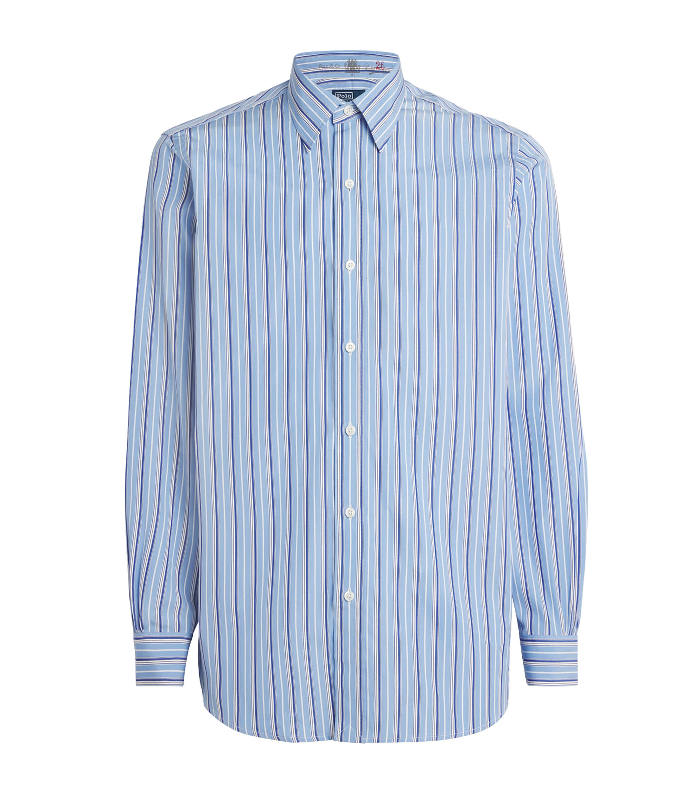 Polo Ralph Lauren Cotton Regent Stripe Shirt In Blue