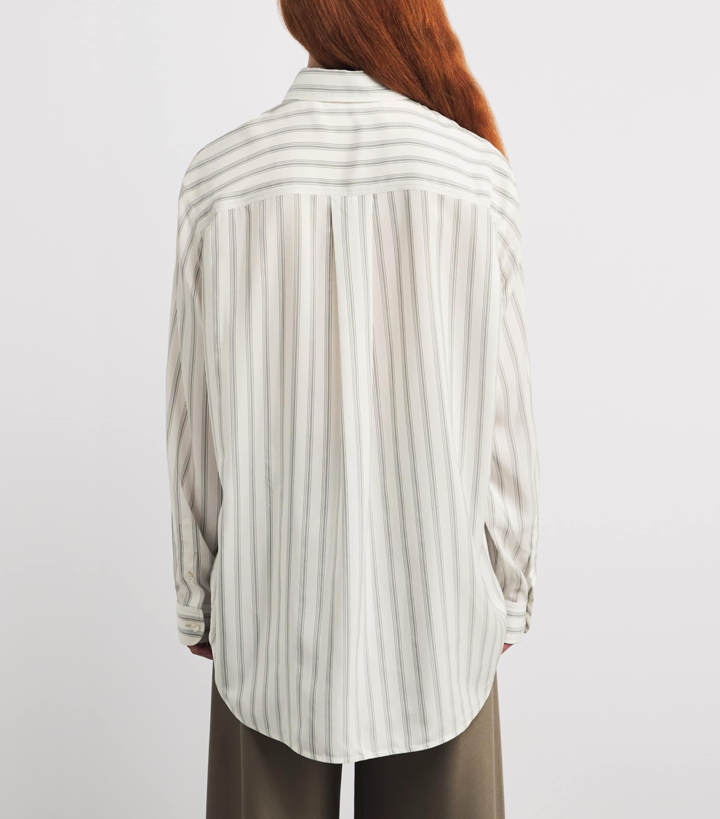 Eirlys Silk Stripe Shirt GREY STRIPE Image 4