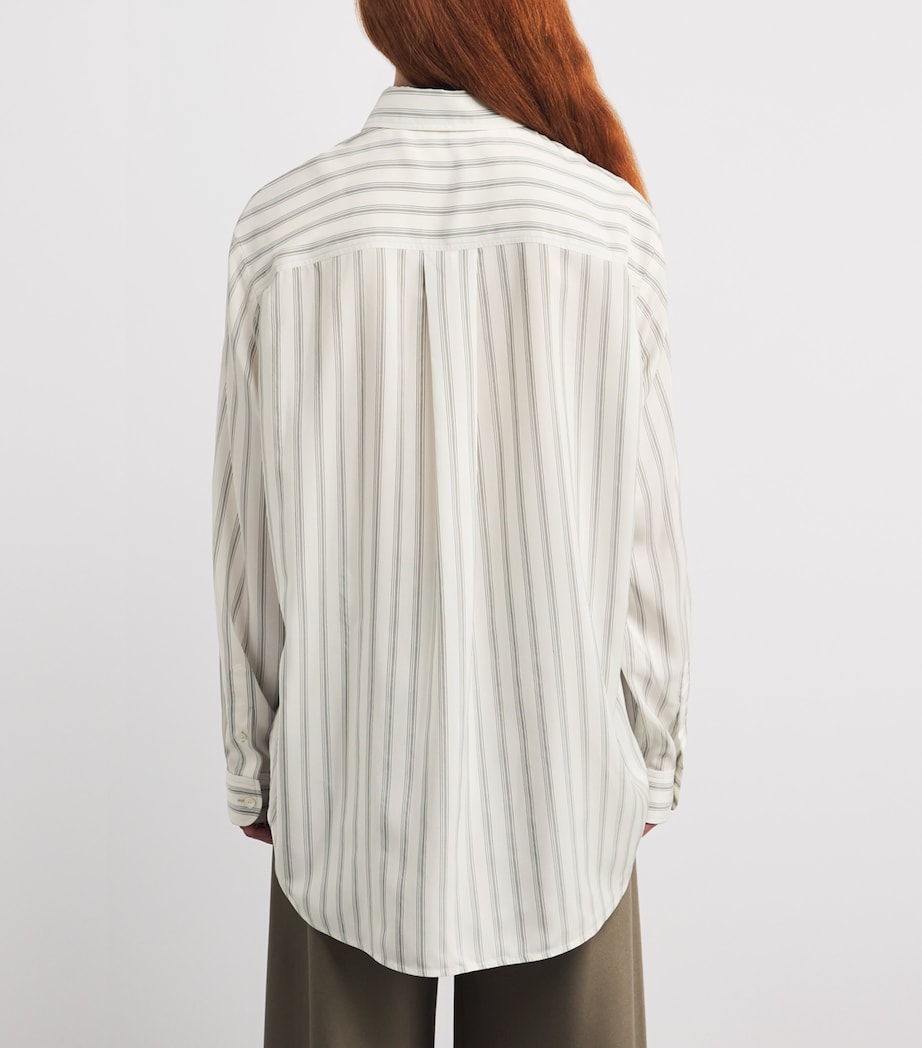 Eirlys Silk Stripe Shirt GREY STRIPE Image 4