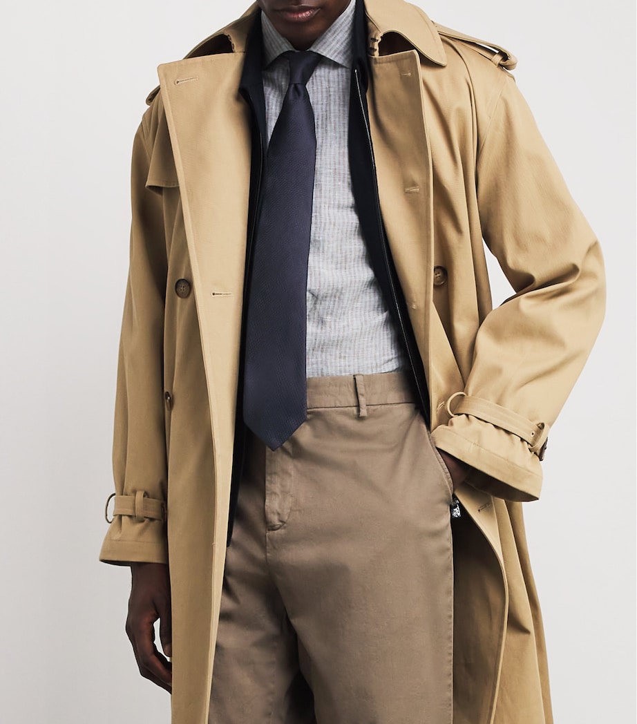 Silk Jacquard Tie NAVY Image 2