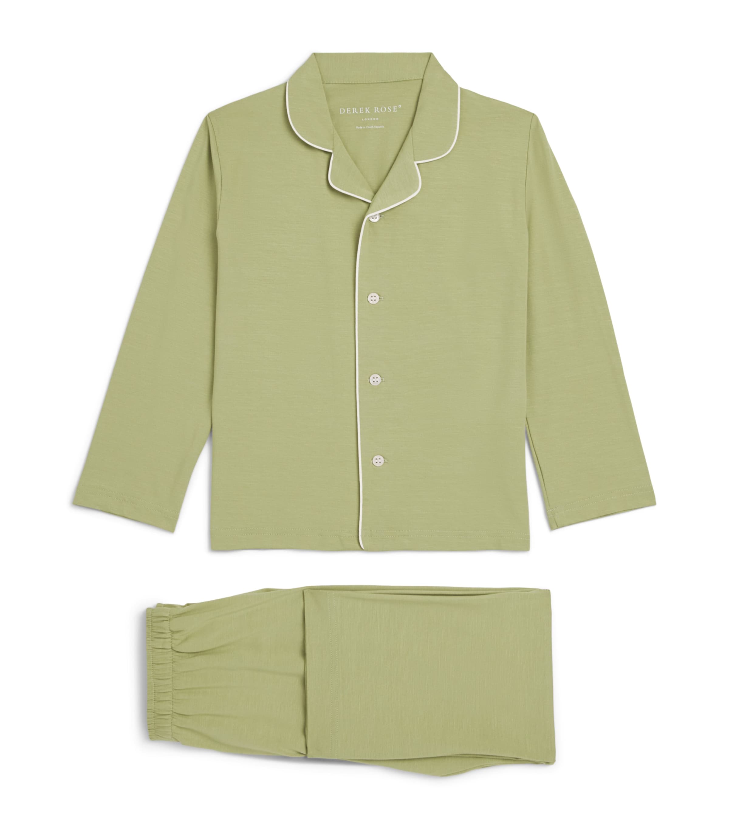 Derek Rose Kids Pyjama Set (3-16 Years) Green Image 1