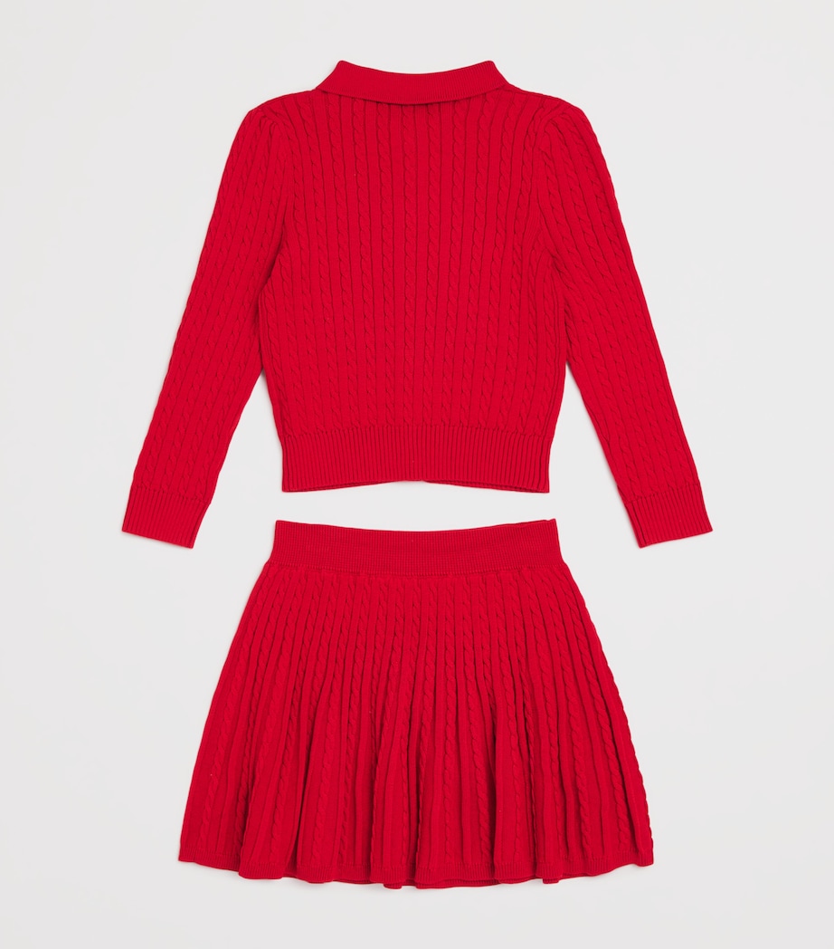 Cotton Cardigan and Skirt Set (2-7 Years) MULTI Image 2