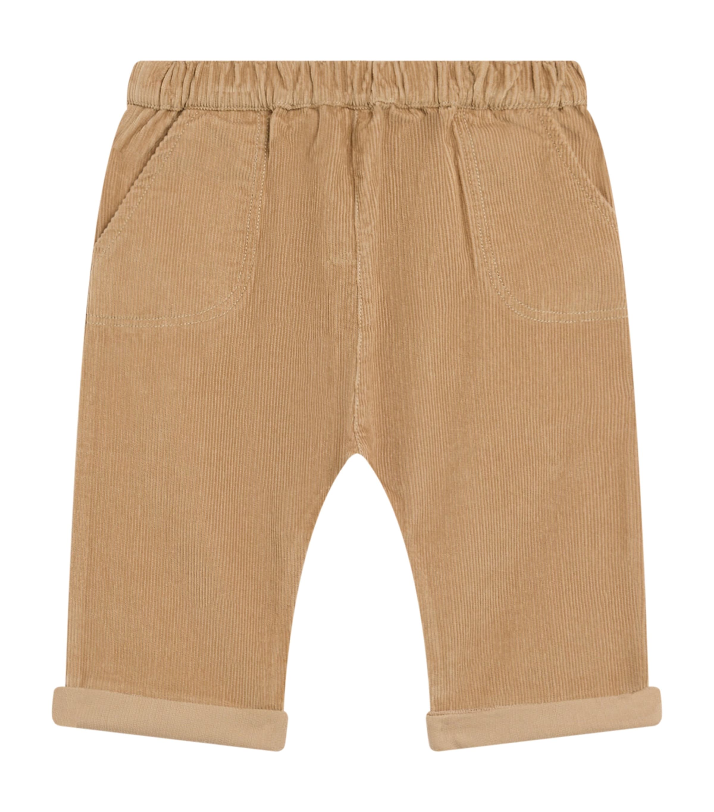 Purebaby Kids' Organic Cotton Corduroy Trousers In Sand