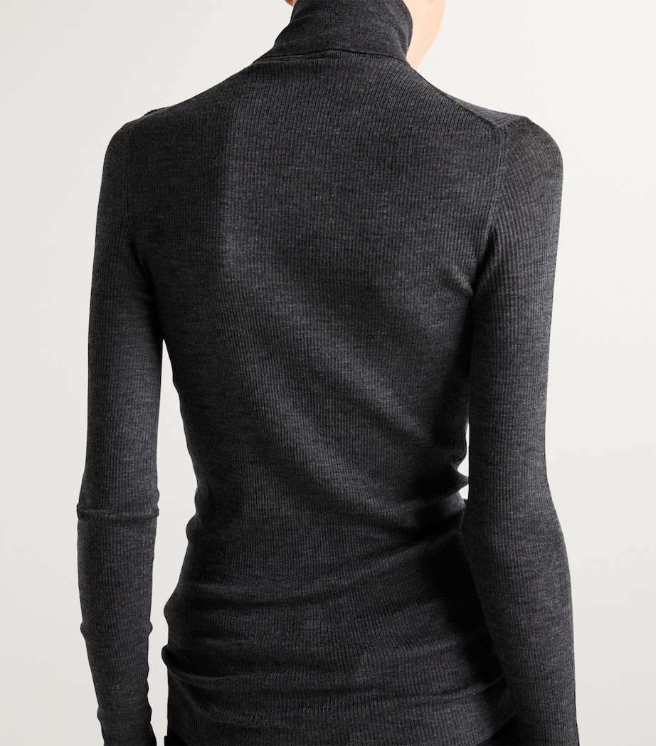 Wool-Blend Logo Rollneck Sweater F0308 Image 5