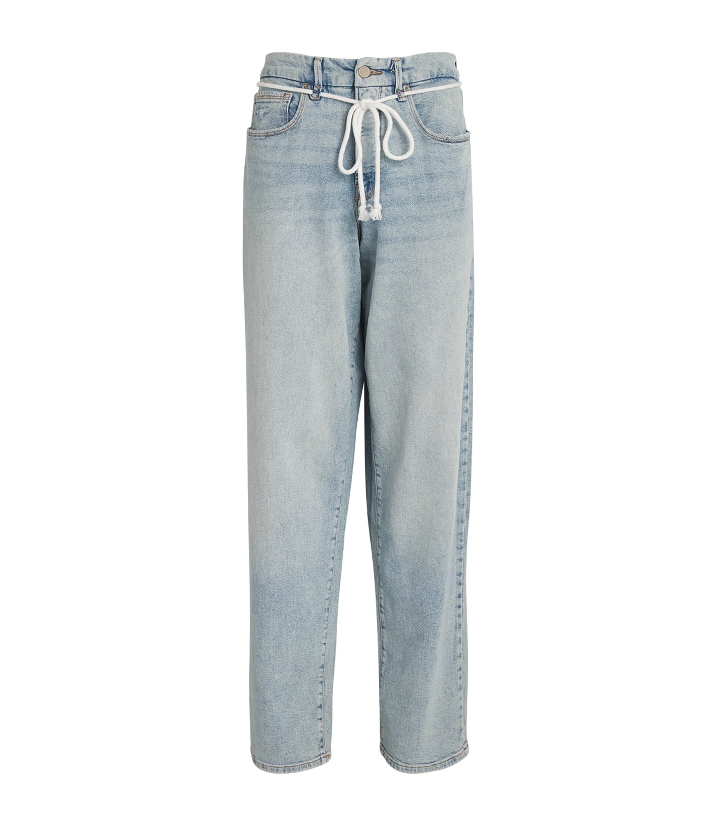 Good American '90s Drawstring Loose Jeans In Blue