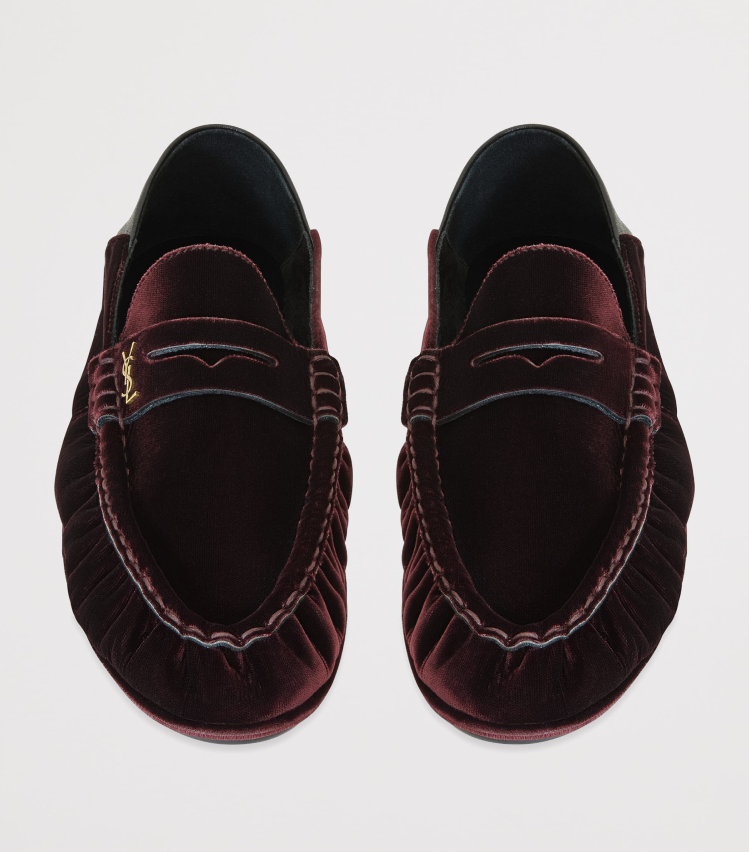 Saint Laurent Womens Velvet Le Loafer Mules Image 5
