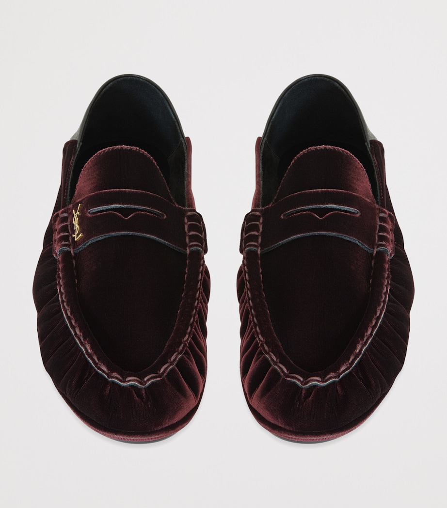 Saint Laurent Womens Velvet Le Loafer Mules Image 5