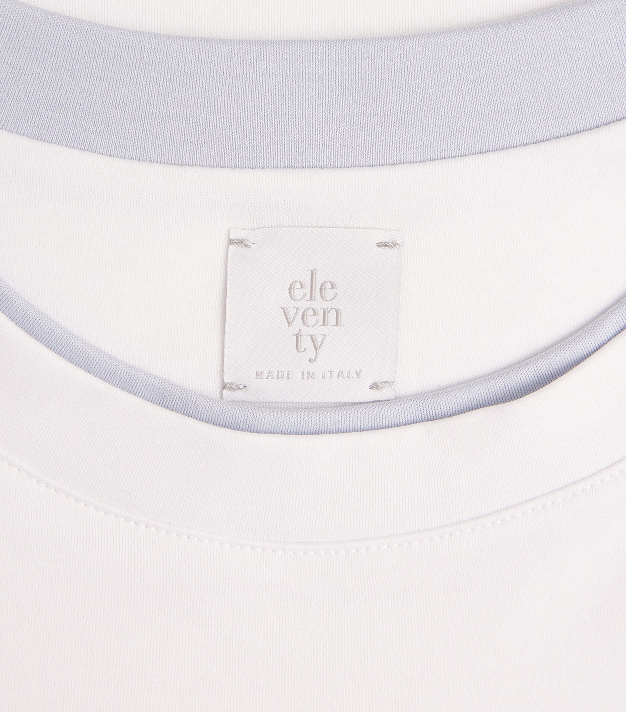 Eleventy Womens Cotton T-Shirt Bianco, Nuvola Image 6