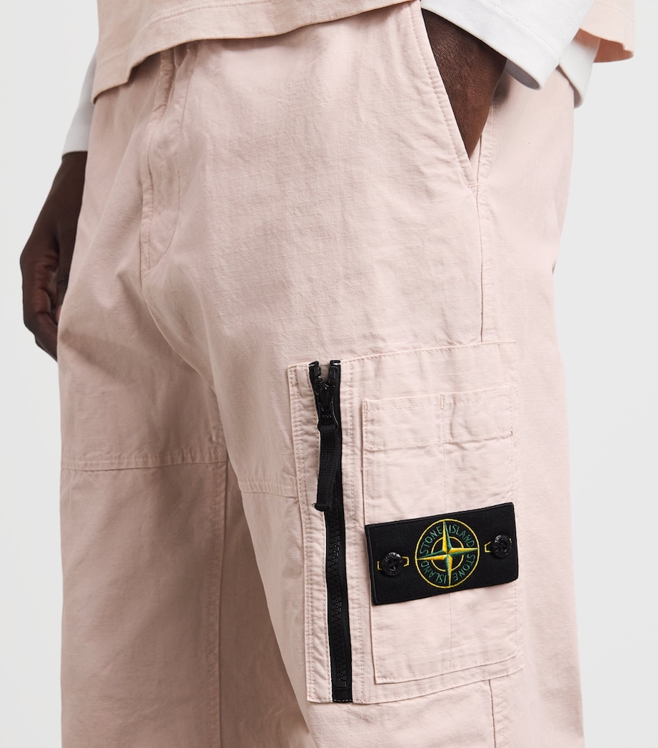 Stone Island Mens Organic Cotton Ripstop Cargo Trousers Image 3