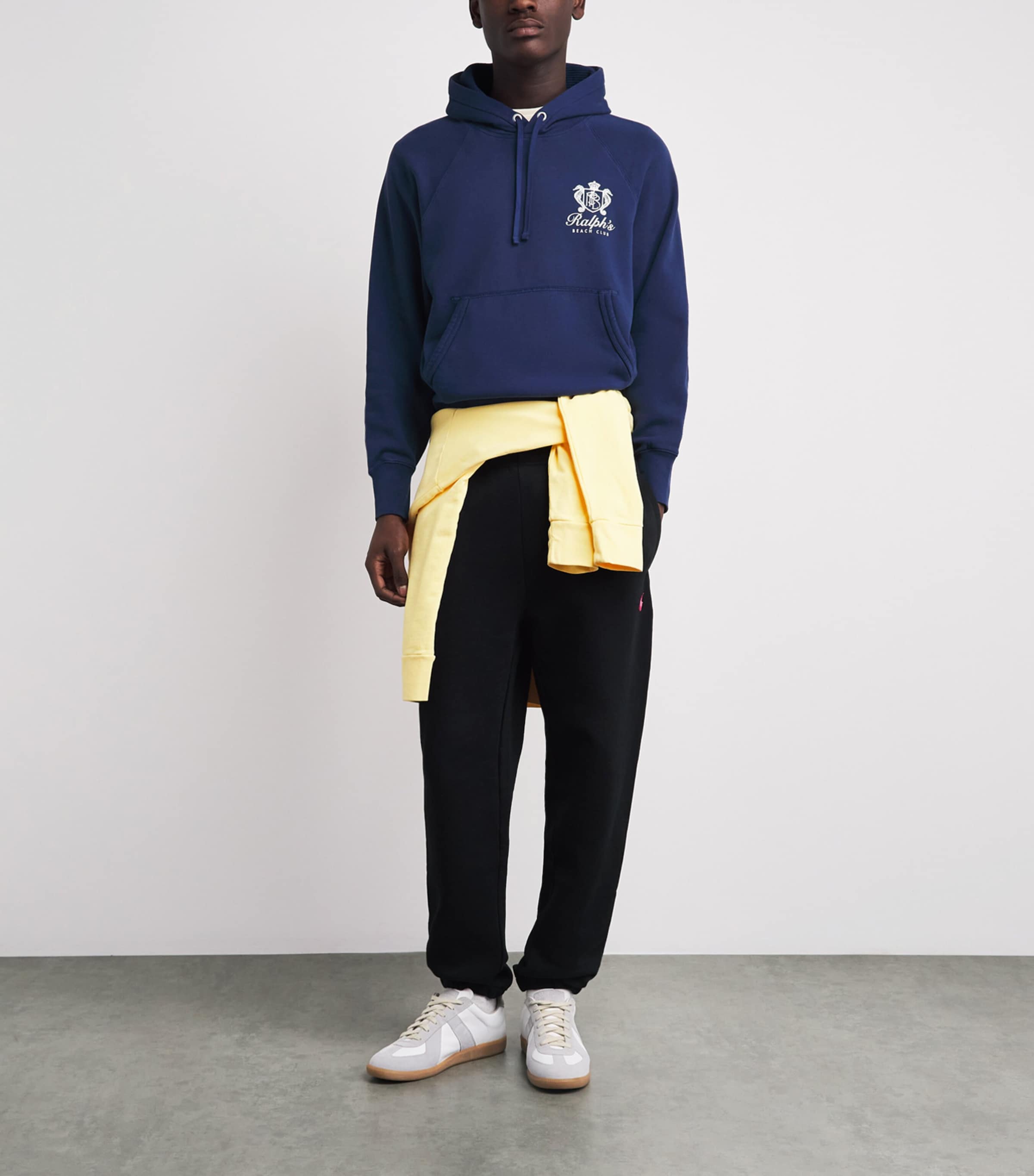 Polo Ralph Lauren Mens Cotton-Blend Ralph’s Beach Club Hoodie Dark Cobalt Image 2