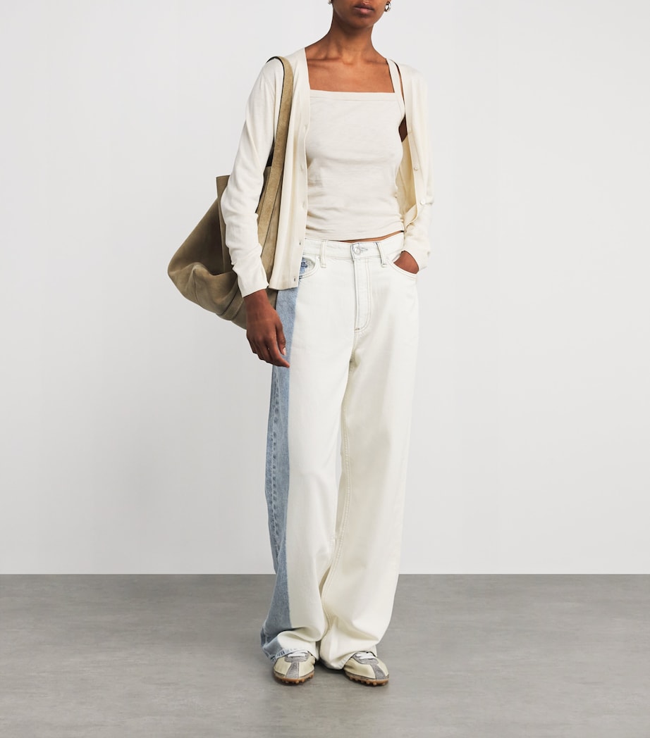 Two-Tone Logan Mid-Rise Wide-Leg Jeans BLCHS Image 2