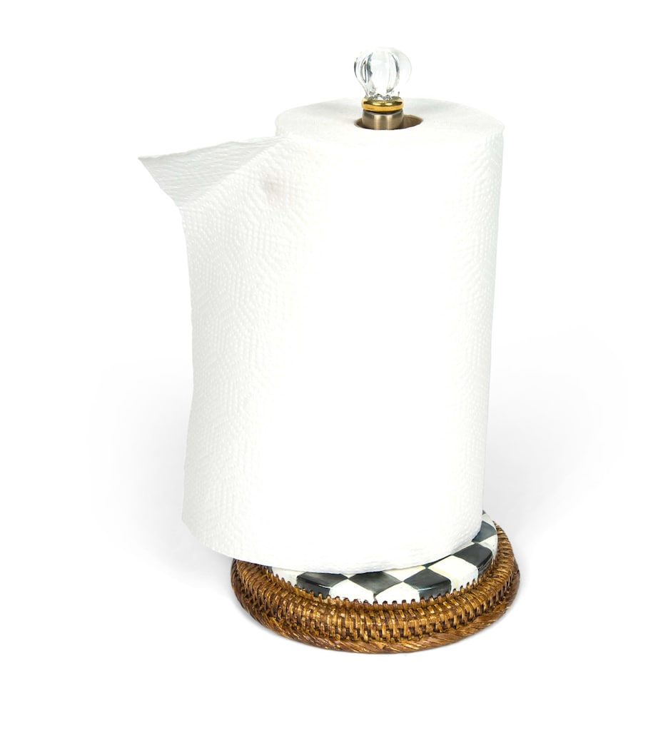 Courtly Check Paper Towel Holder BLACK Image 2