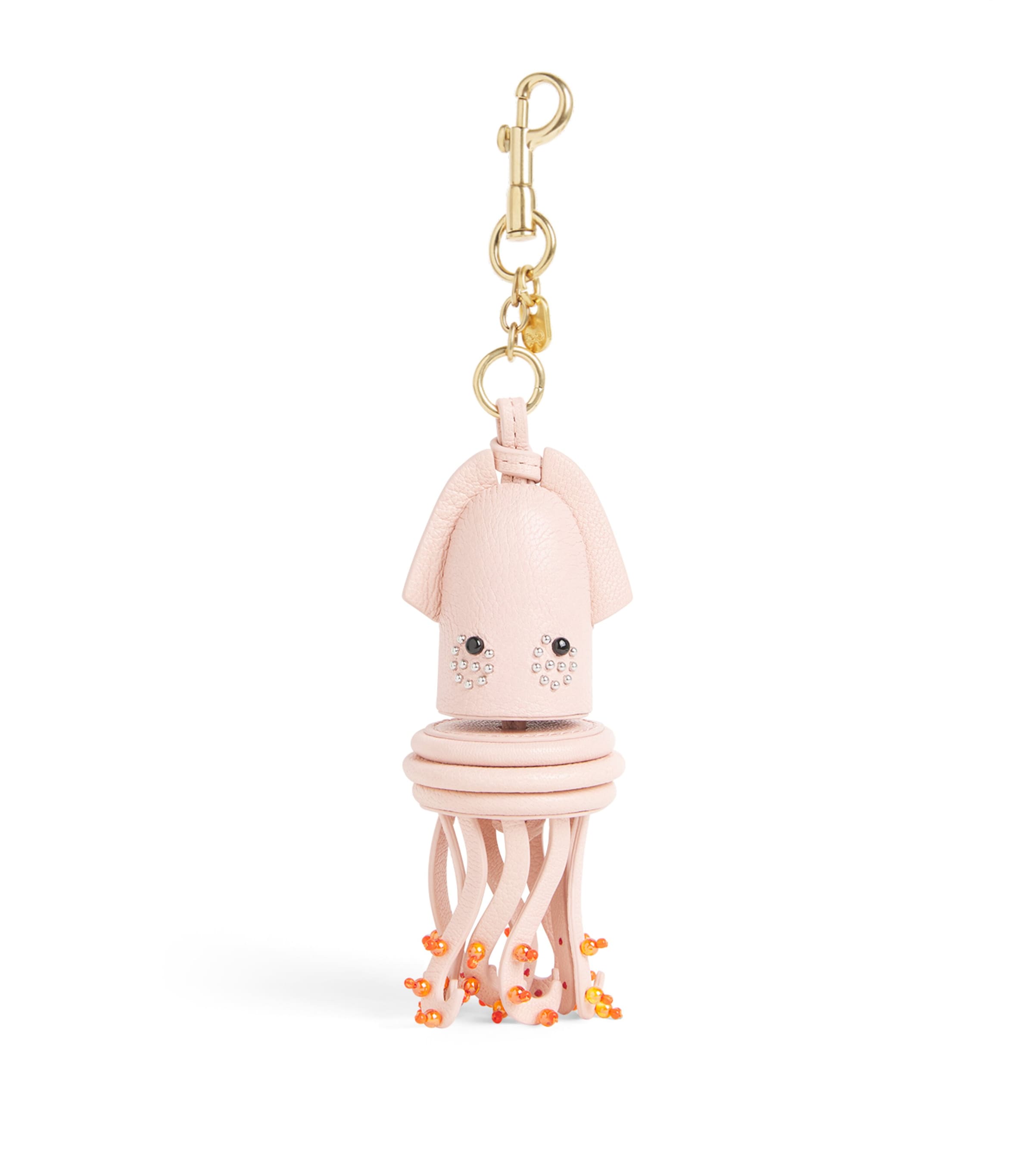 Anya Hindmarch Leather Squid Charm Shell Pink Image 1