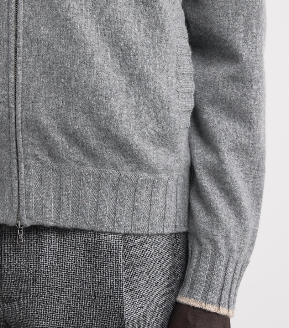 Cashmere Zip Sweater A.19  GRIGIO A Image 6