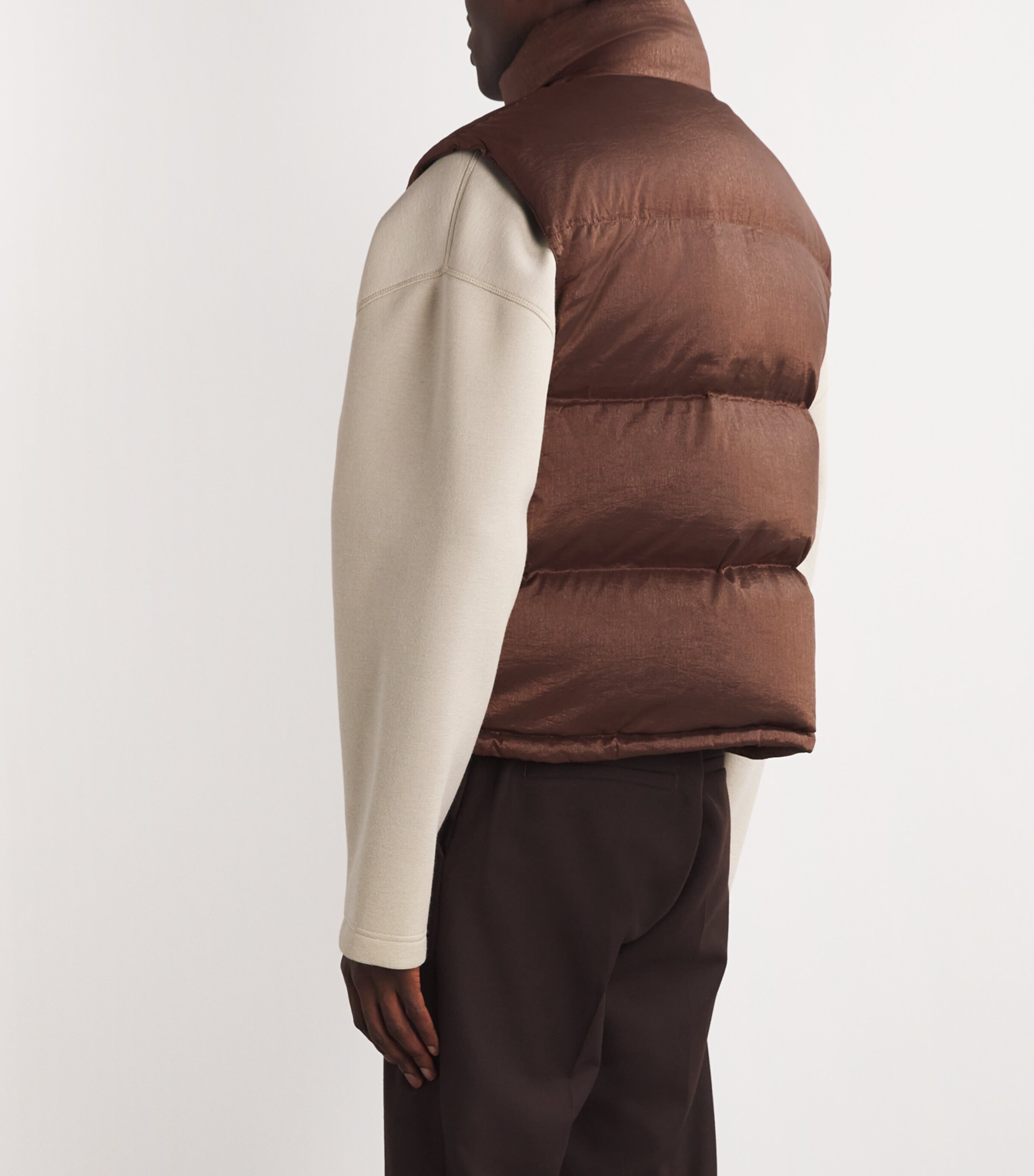COLE BUXTON Mens Down-Filled Gilet Copper Image 4