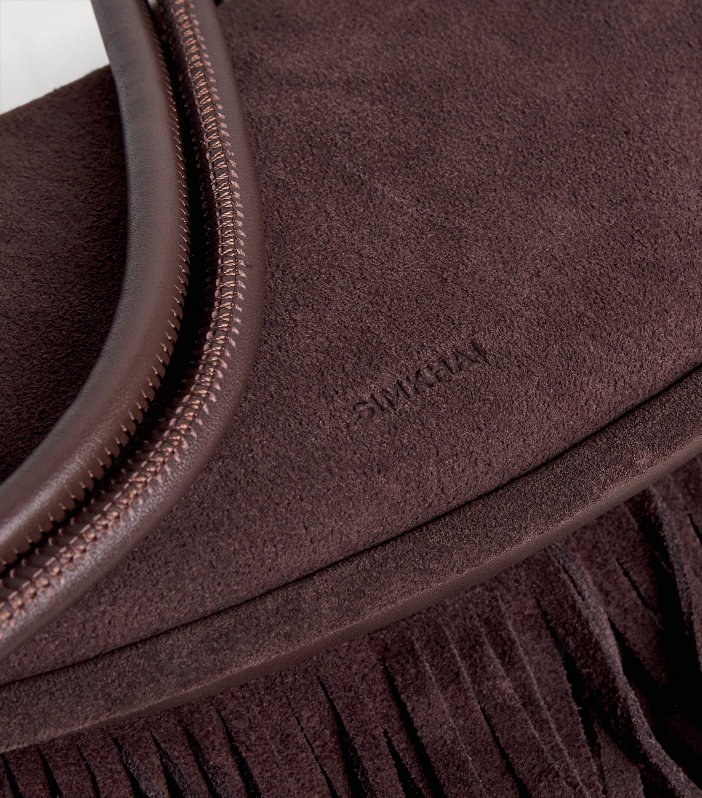 Suede Fringe Avery Cross-Body Bag CACAO Image 6