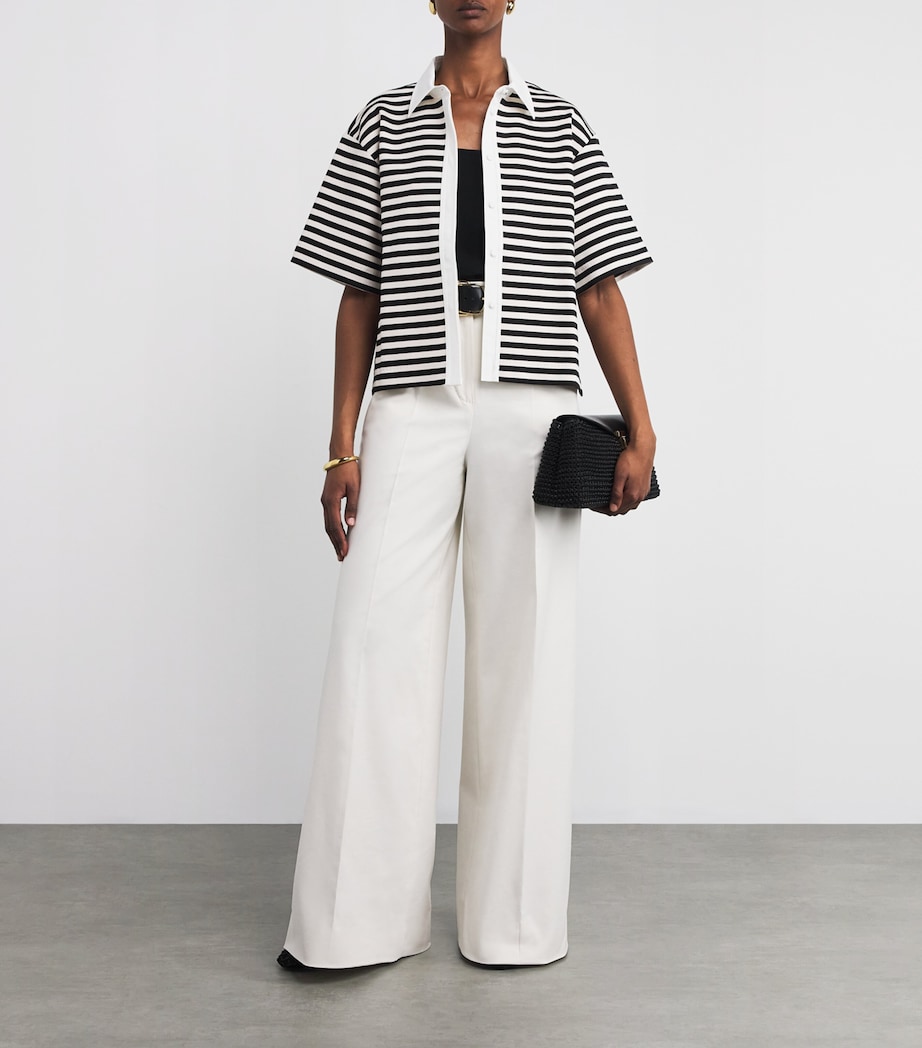 Jersey Stripe Short-Sleeve Wilson Shirt WHITE BLACK Image 2