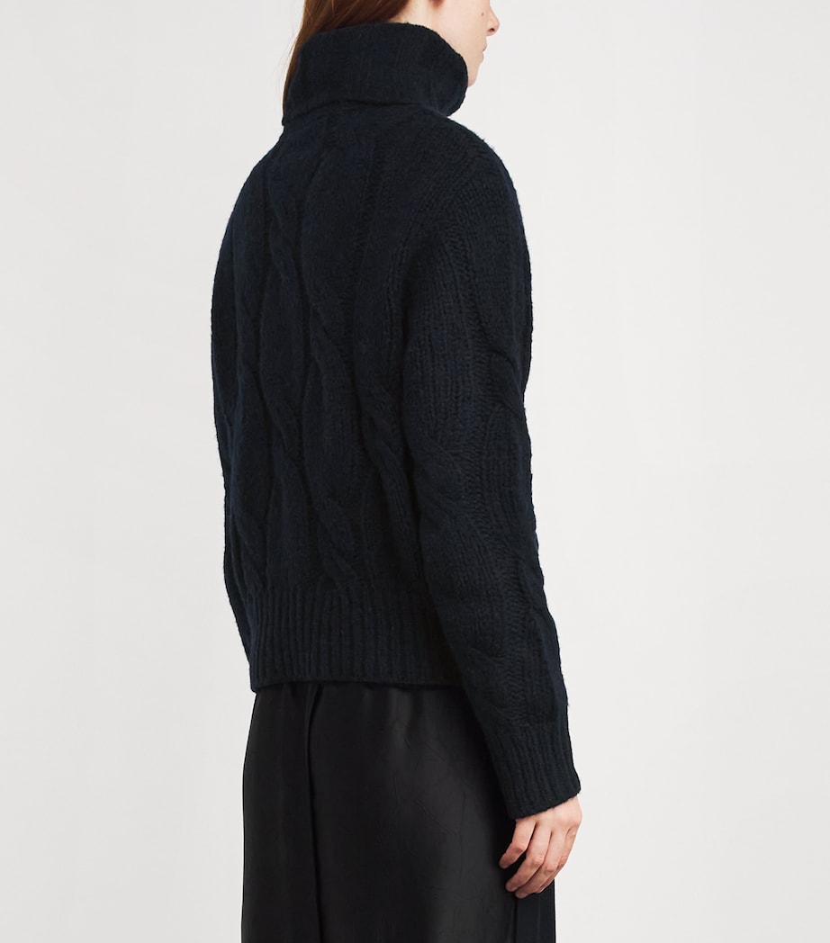 Wool-Blend Rollneck Sweater NAVY Image 4