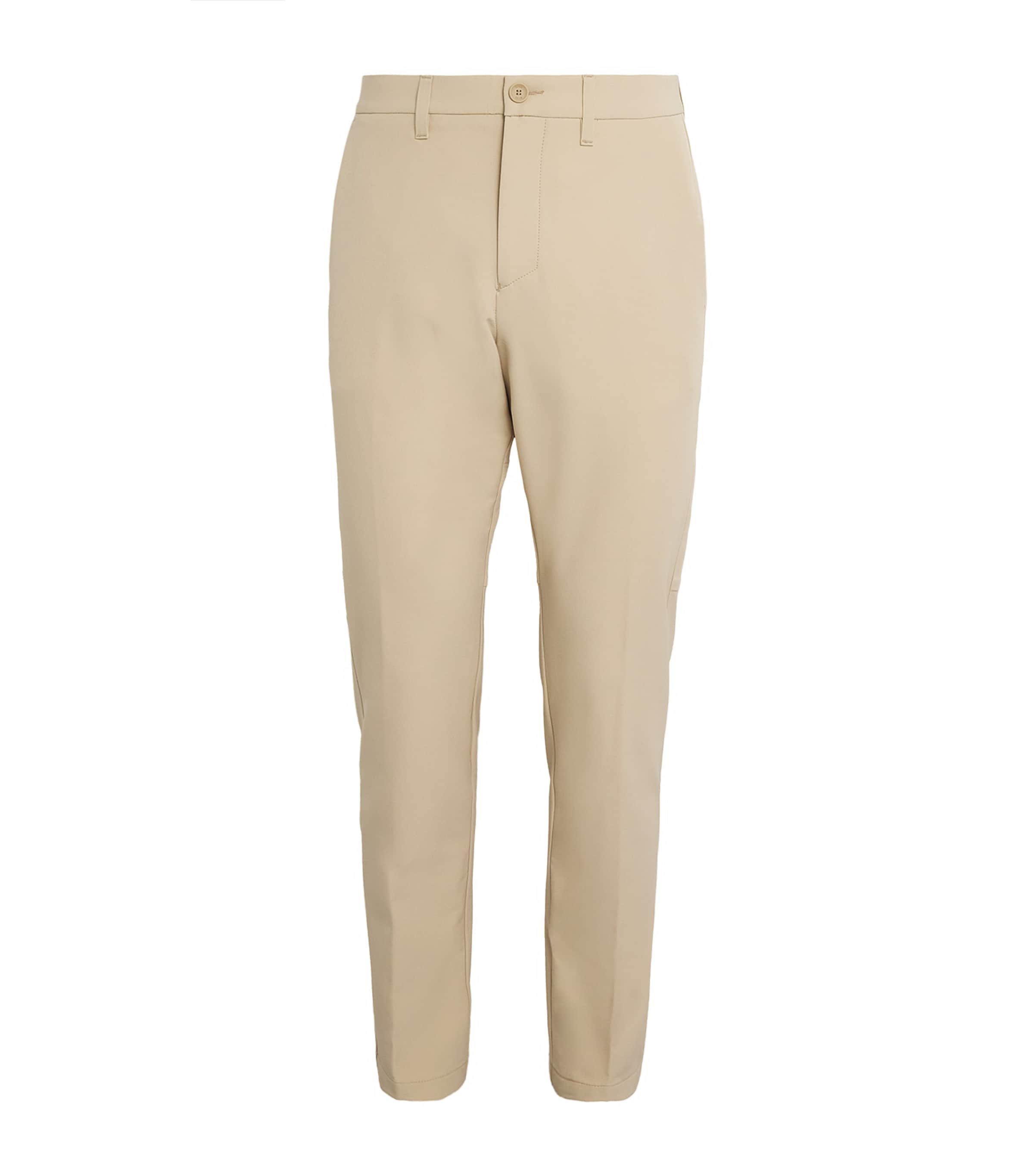 Hugo Boss High-stretch Commuter Trousers In Beige