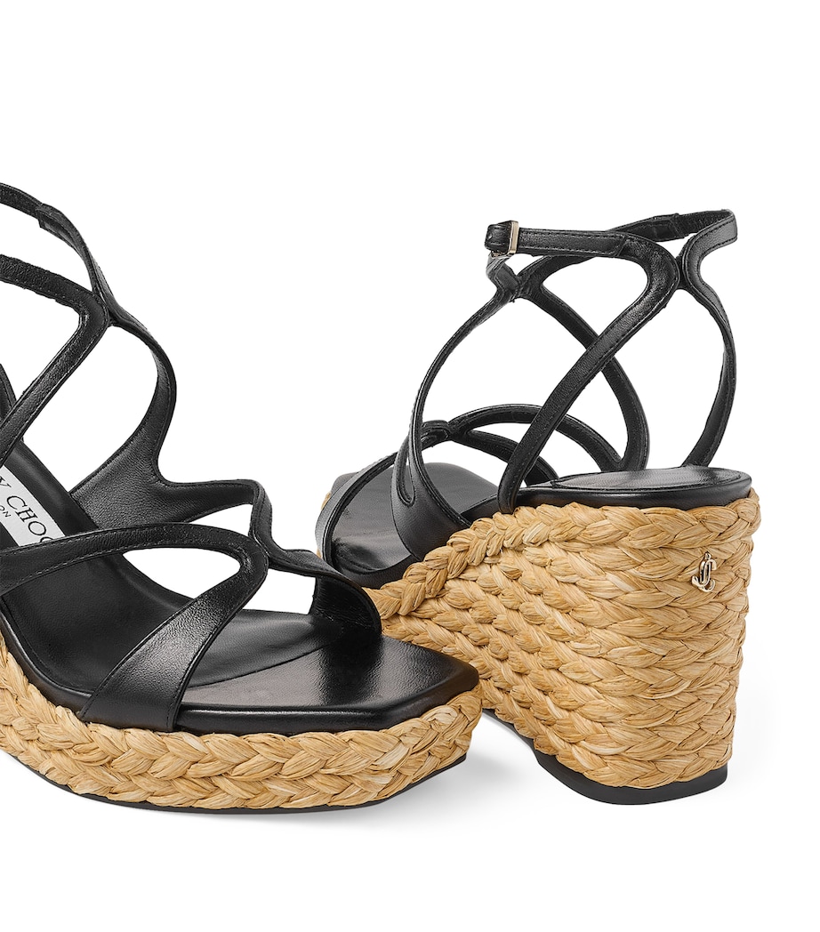 Jimmy Choo Ayla 85 Wedge Sandals Black Image 6