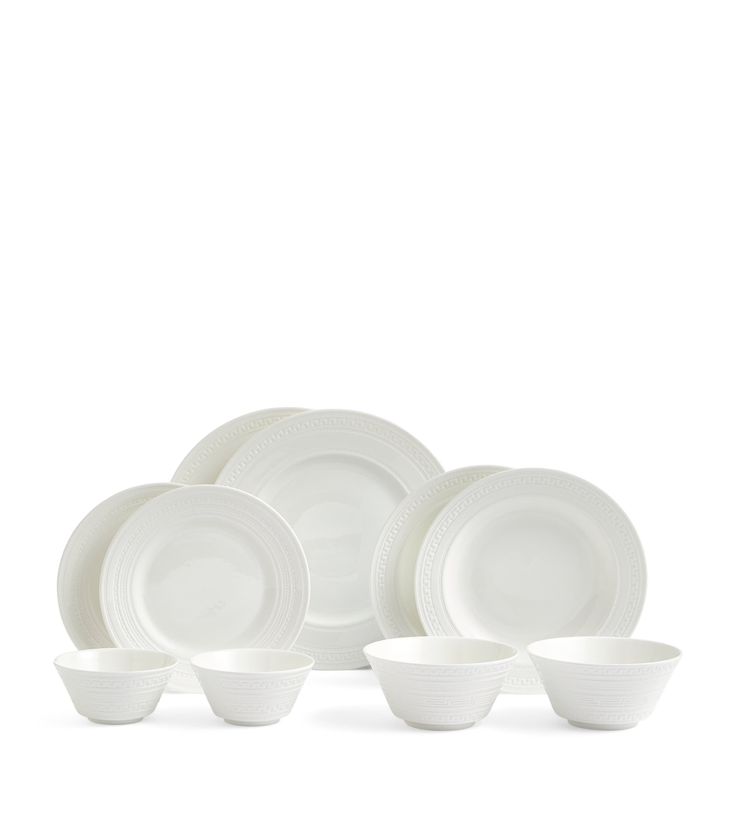 Wedgwood Intaglio 10-piece Bone China Dinnerware Set In White