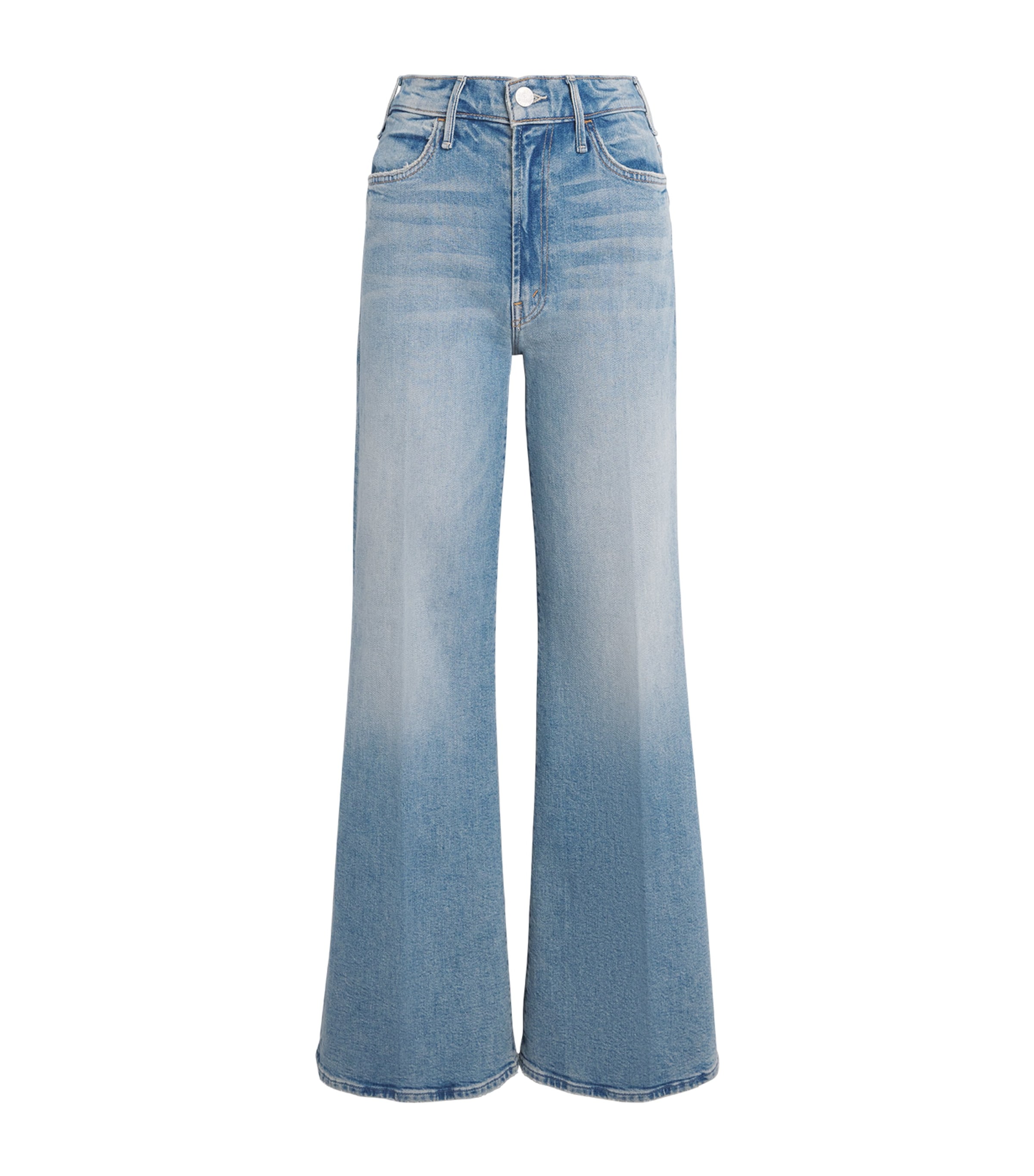 Mother The Hustler Roller Sneak Jeans In Blue