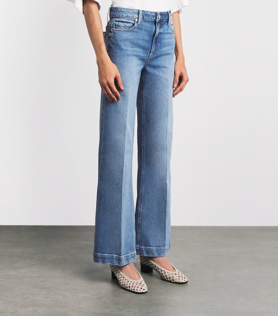 PAIGE Womens Leenah Wide-Leg Jeans Poet Image 4