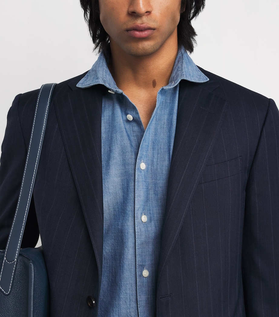 Contemporary-Fit Denim Shirt 22 LIGHT BLUE Image 6