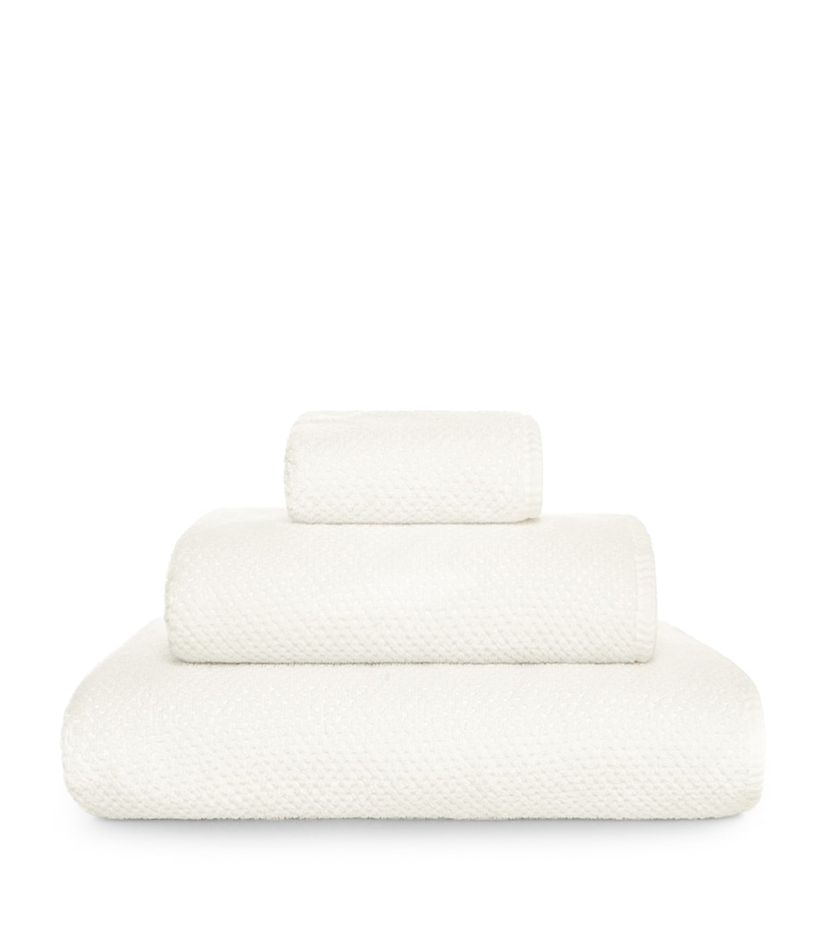 GRACCIOZA Bee Waffle Bath Sheet (100cm x 150cm) Snow Image 1