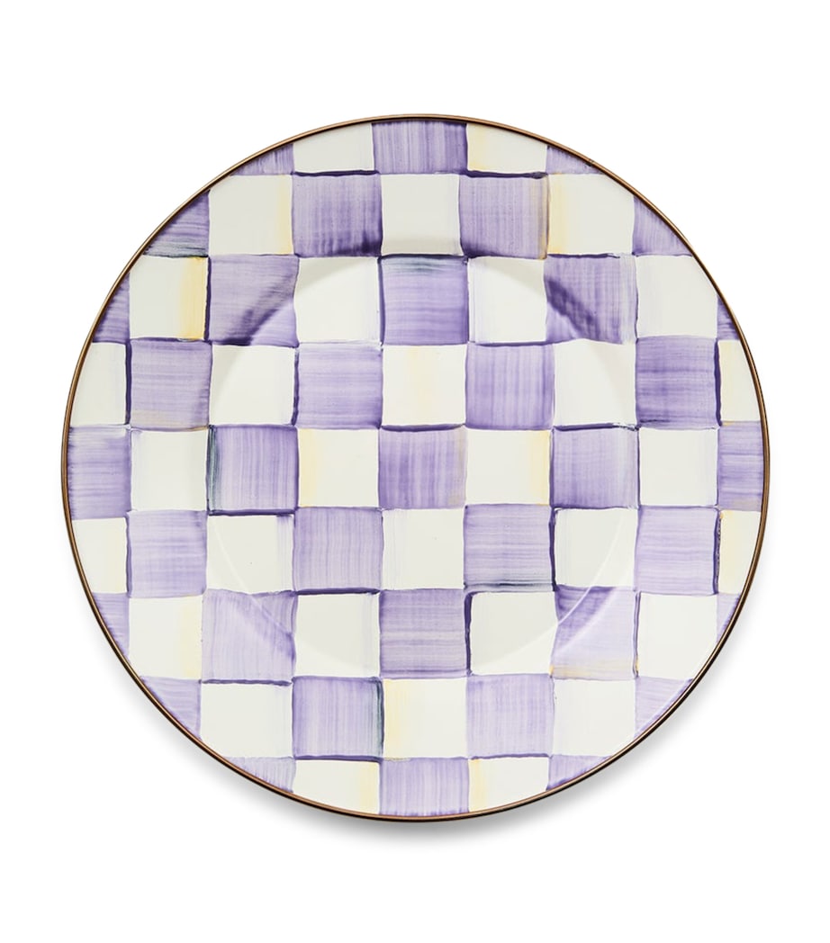 MacKenzie-Childs Violet Check Dinner Plate (25cm) Violet Image 1