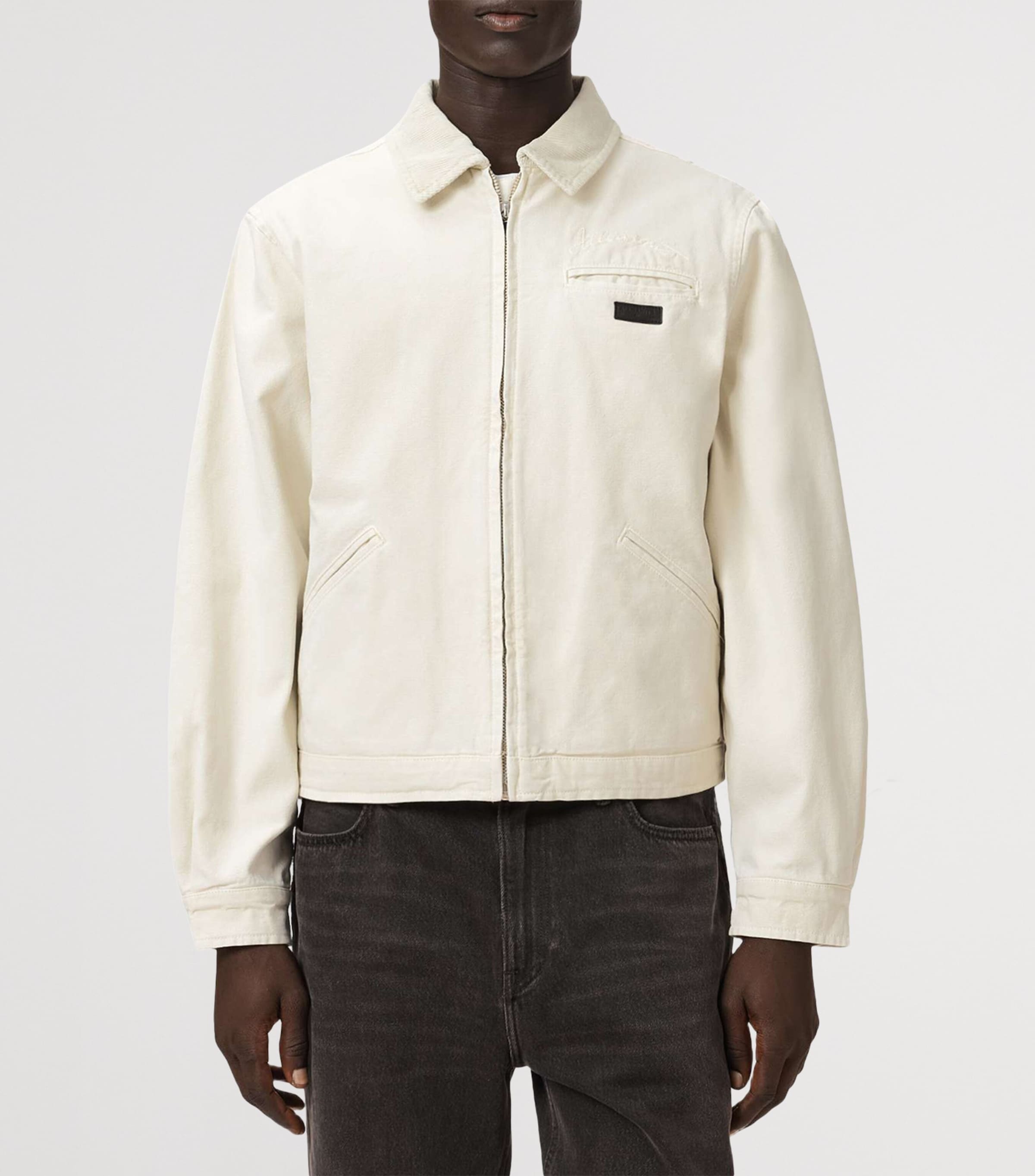 AllSaints White Organic Cotton Korey Jacket | Harrods US