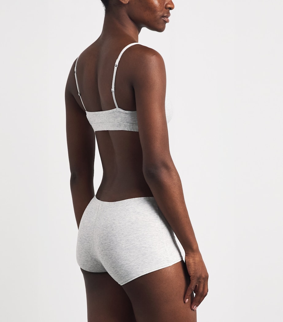 Skims Womens Everyday Boyshort Briefs Light Heather Grey Image 3