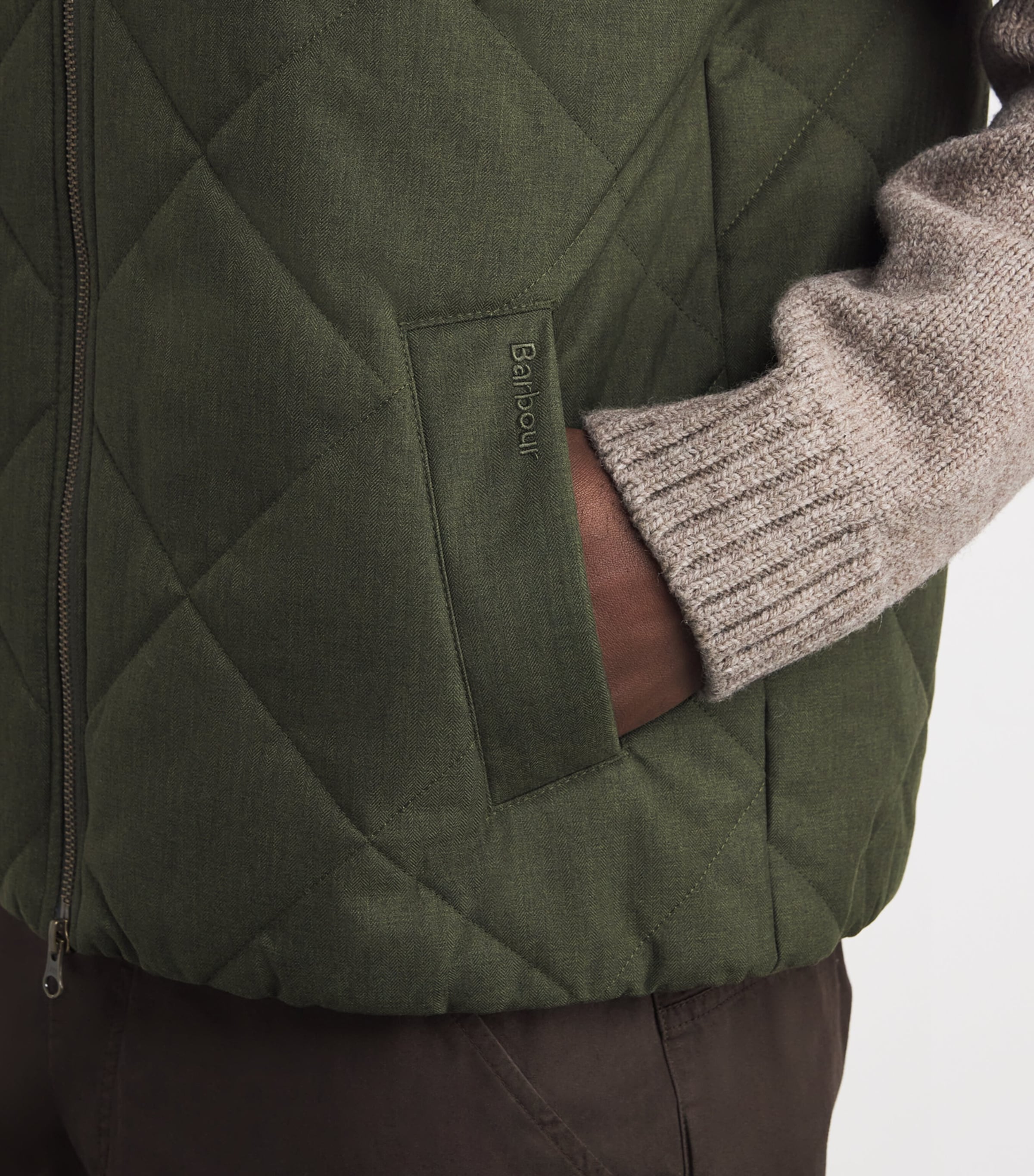 Quilted City Harrington Gilet OL71 OLIVE Image 6
