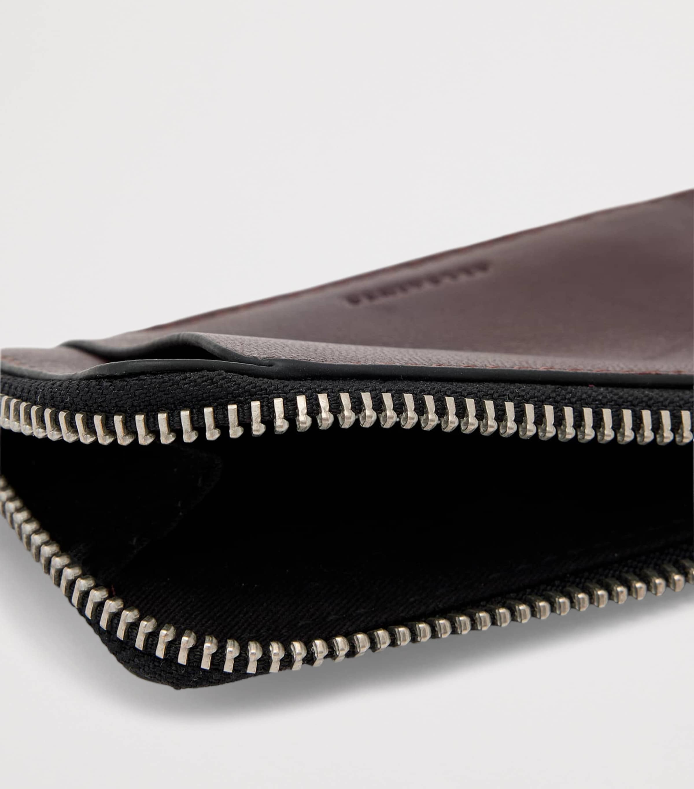 AllSaints Leather Remy Wallet Burgundy Red Image 4