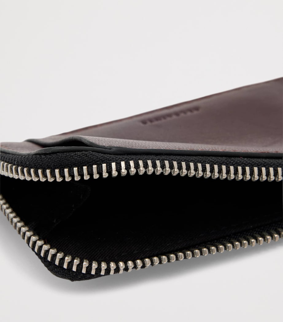 AllSaints Leather Remy Wallet Burgundy Red Image 4
