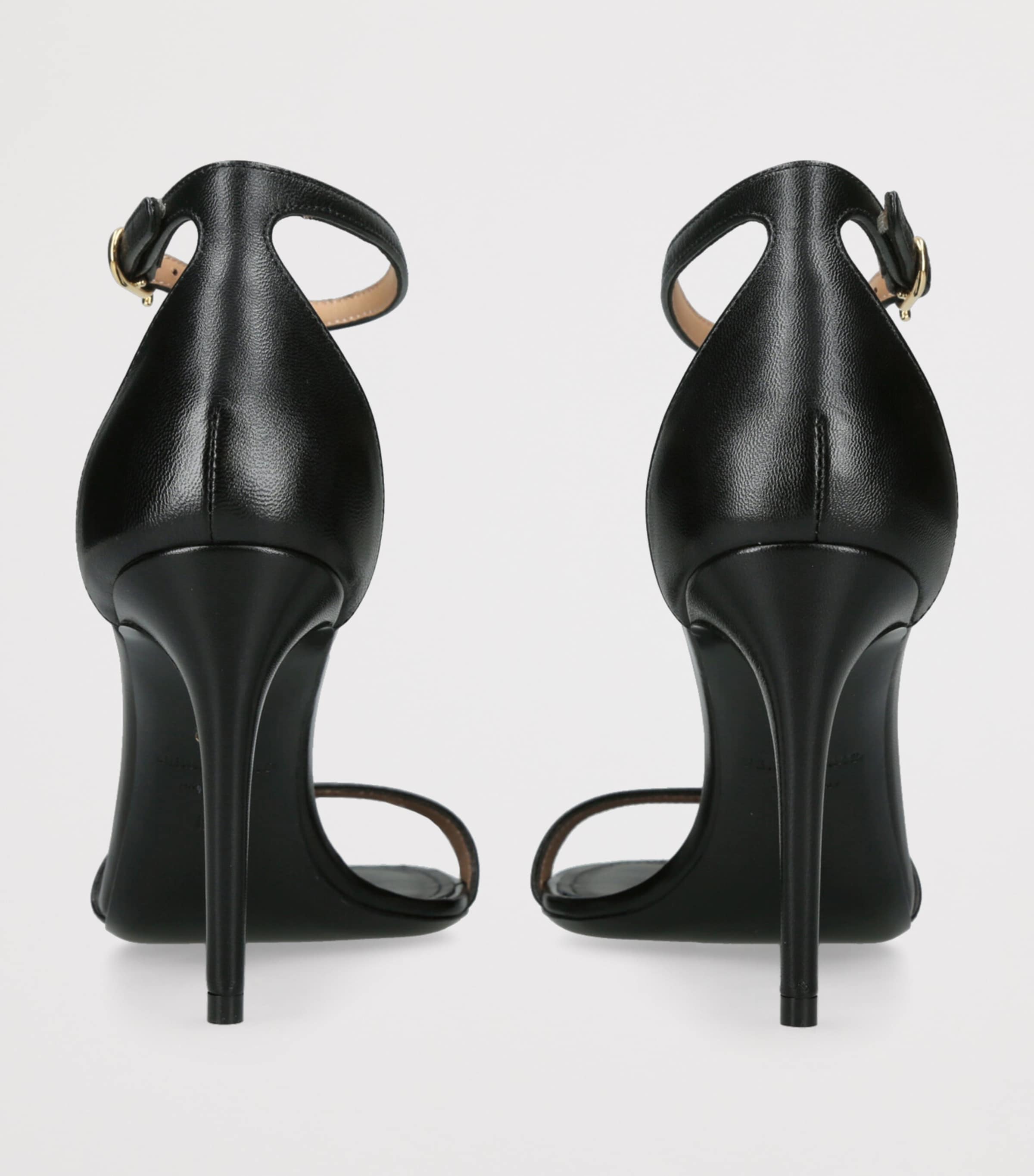 Salvatore Ferragamo Leather Milly Heeled Sandals 95 Black Image 2