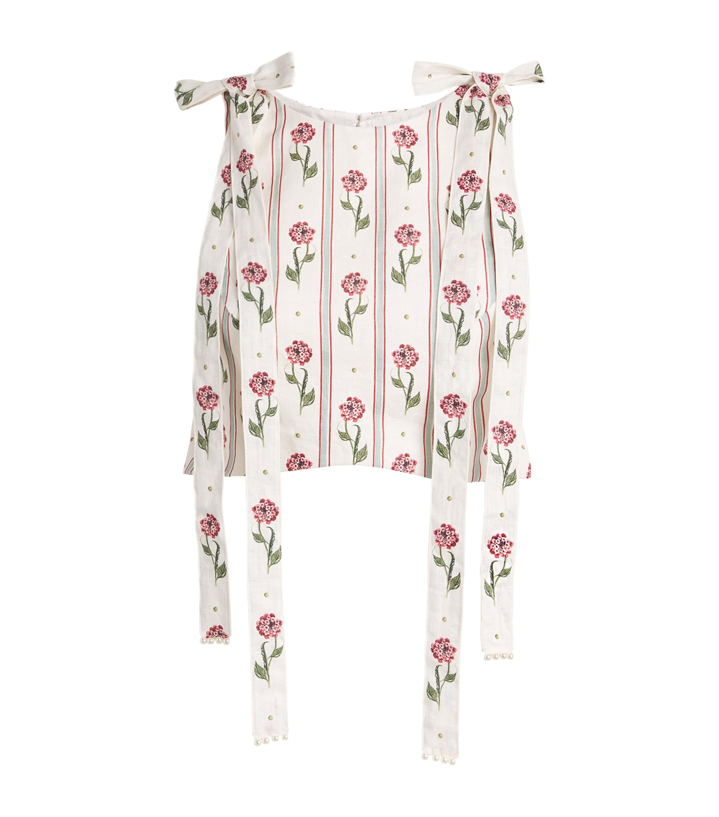 Linen Olmeco Crop Top MULTICOLOUR Image 1