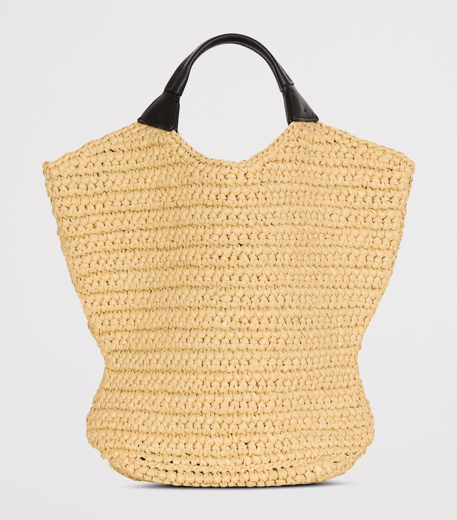 Balmain Mini Crochet Tote Bag Gte Naturel / Noir Image 7