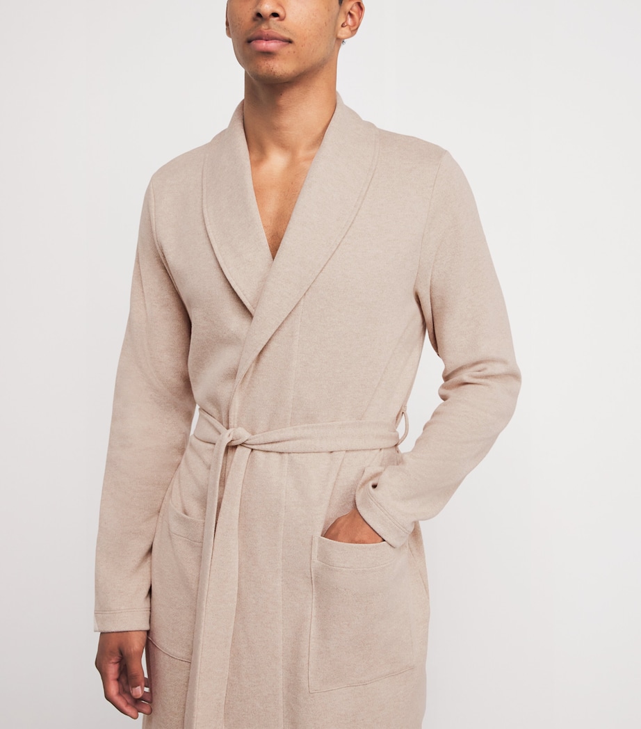 Cotton-Blend Cozy Living Robe 2895 CAMEL MELANGE Image 4