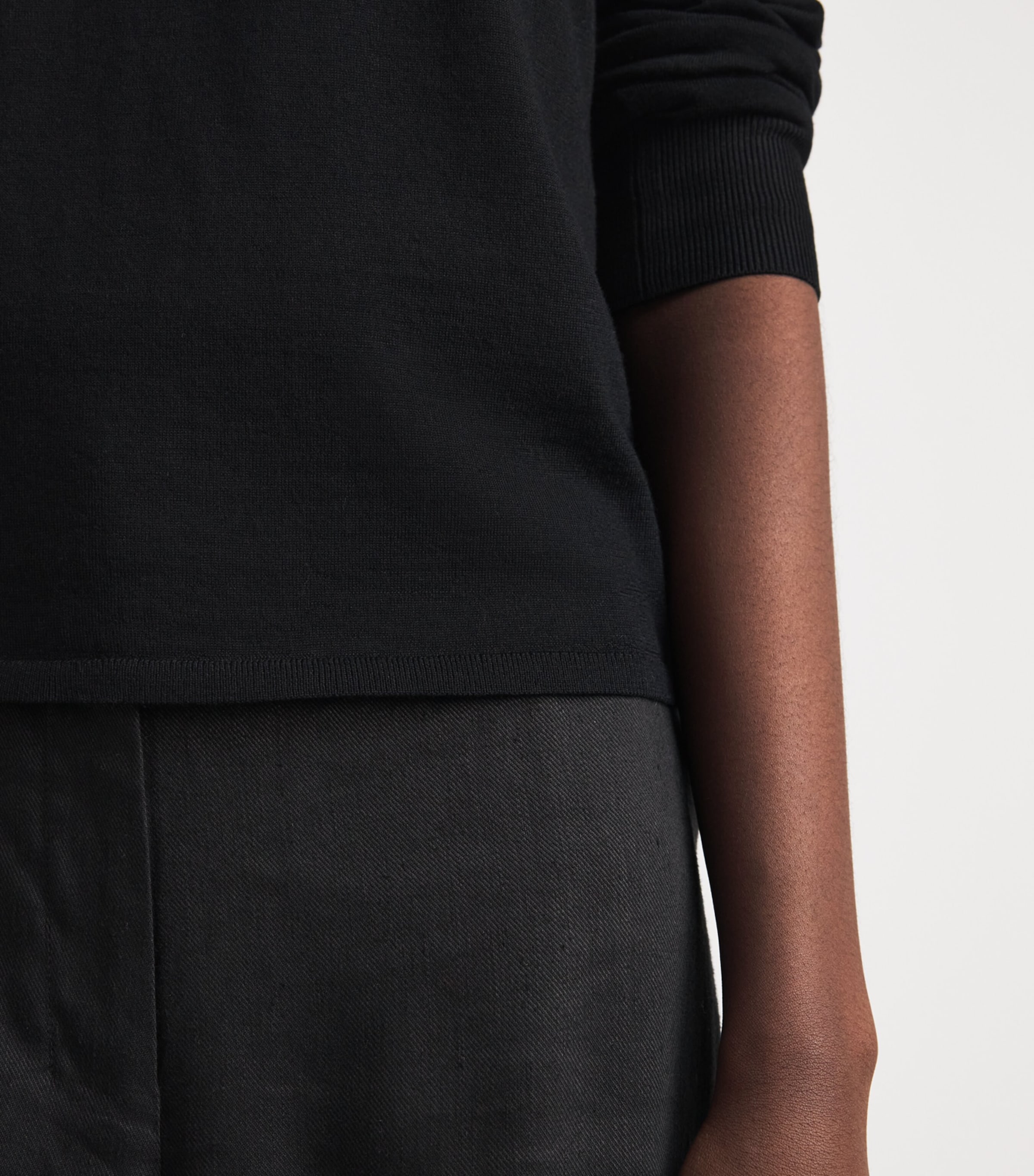 Theory Womens Wool Tank Top Black Image 3