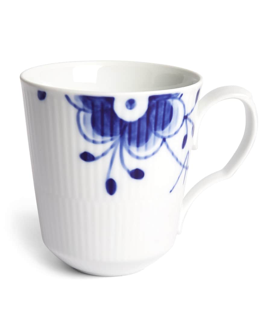 Set of 2 Blue Fluted Mega Mugs (370ml) BLUE Image 2