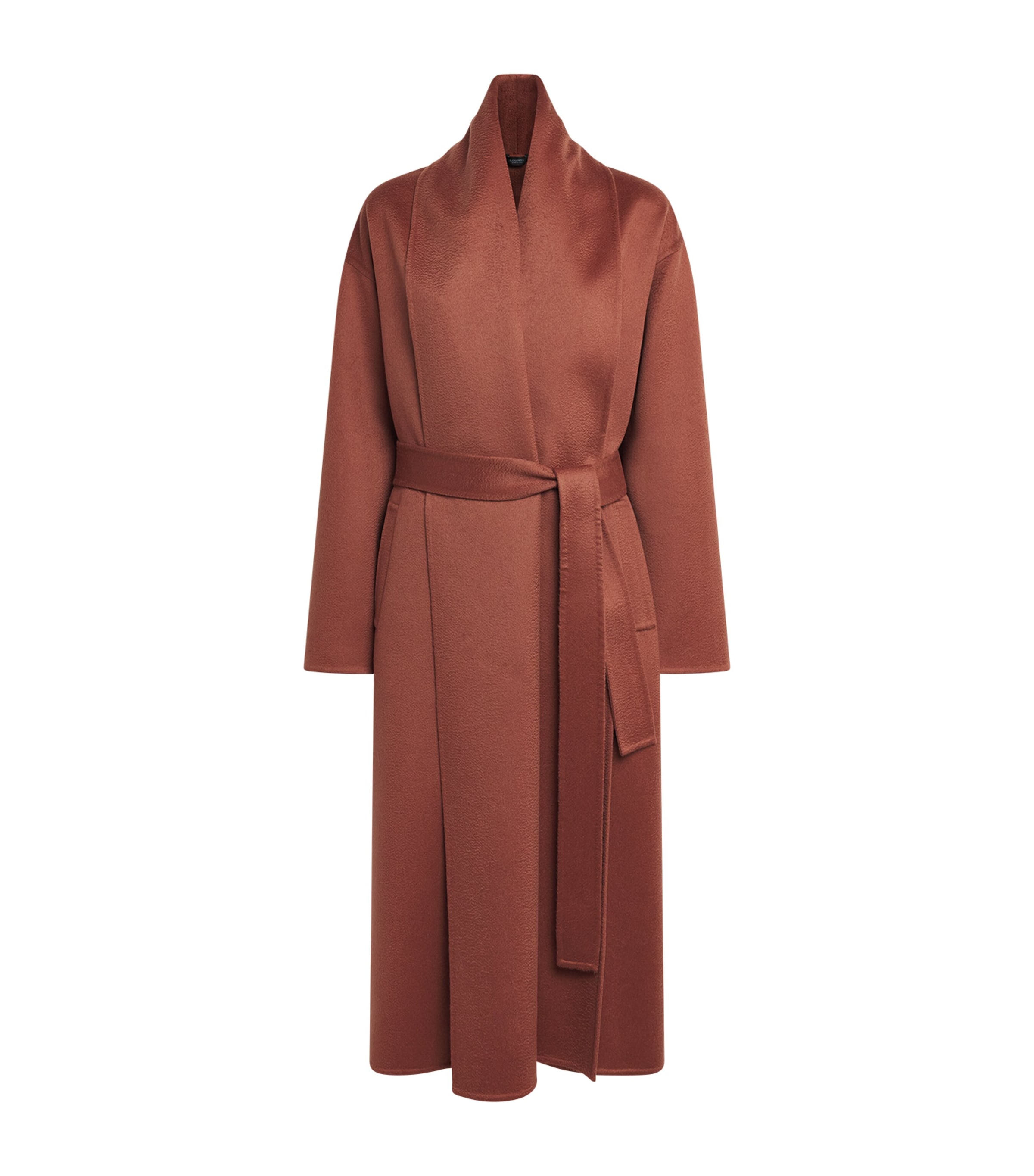 Colombo Womens Cashmere Wrap Coat Porcino Image 1