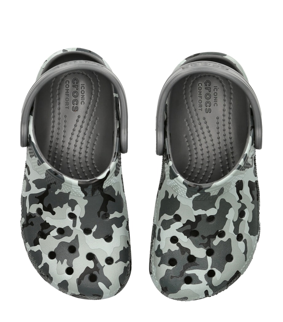 CROCS KIDS Classic Camouflage Clogs Blk/grey Image 4