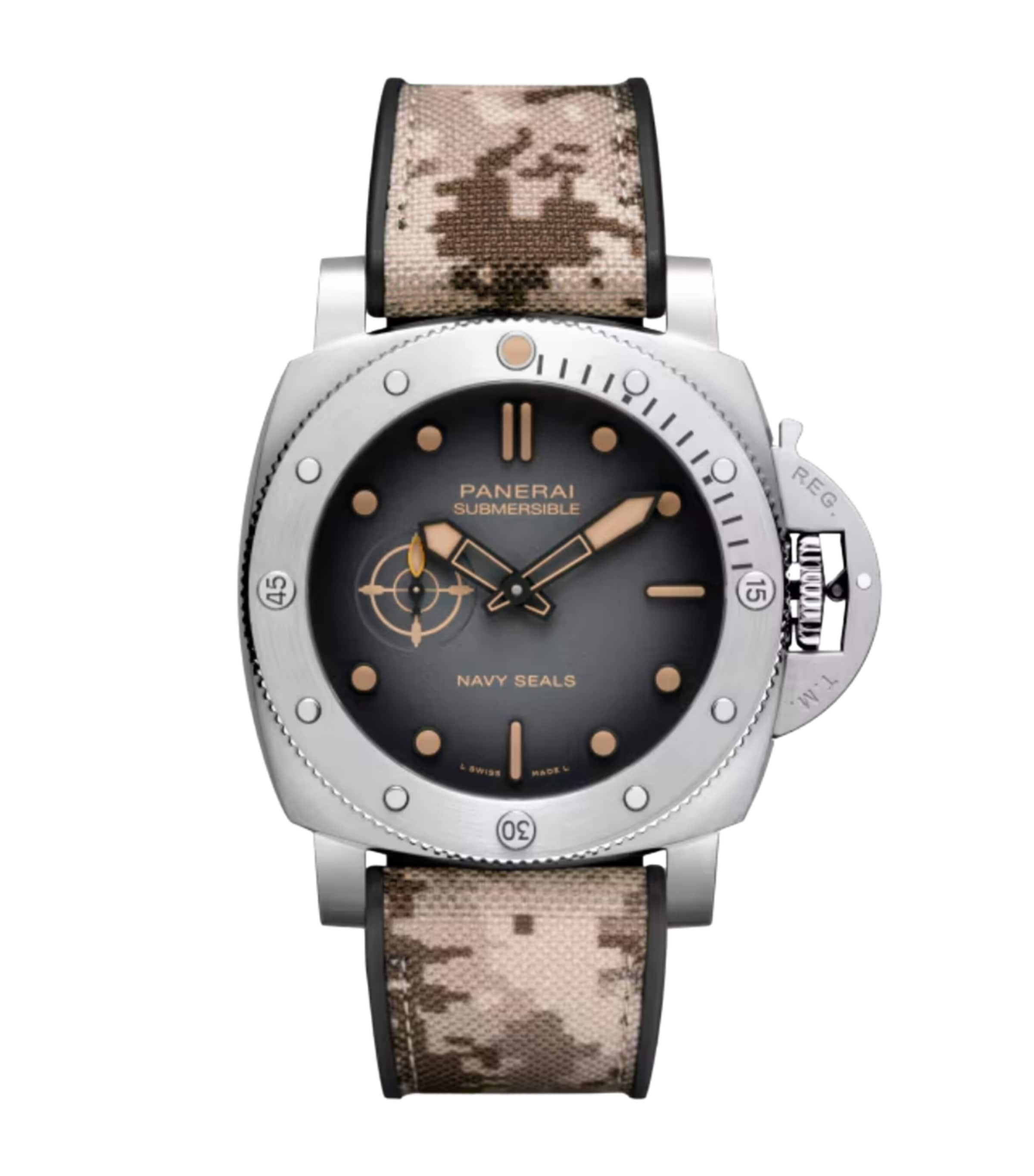 Stainless Steel Submersible Navy Seals Watch 44mm BLACK Image 1