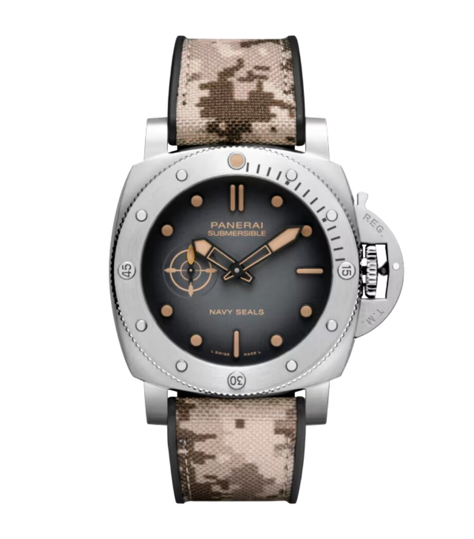 Stainless Steel Submersible Navy Seals Watch 44mm BLACK Image 1