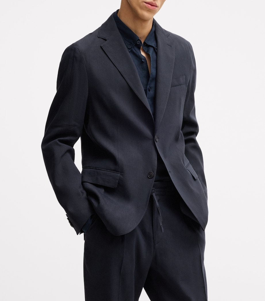 Linen-Blend Slim Blazer 404 Image 2