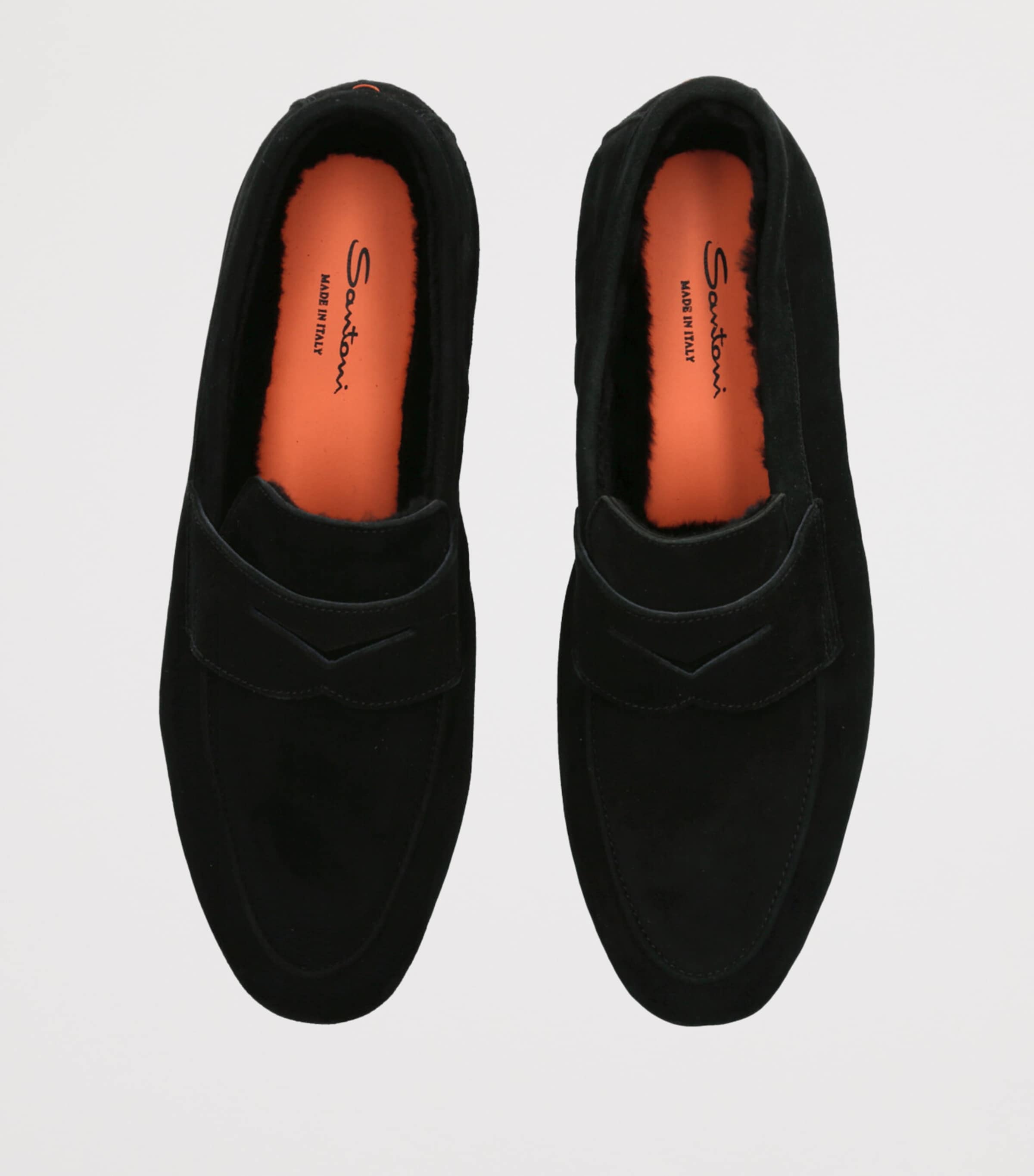 Santoni Suede Carlo Slippers Grey/dark Image 4