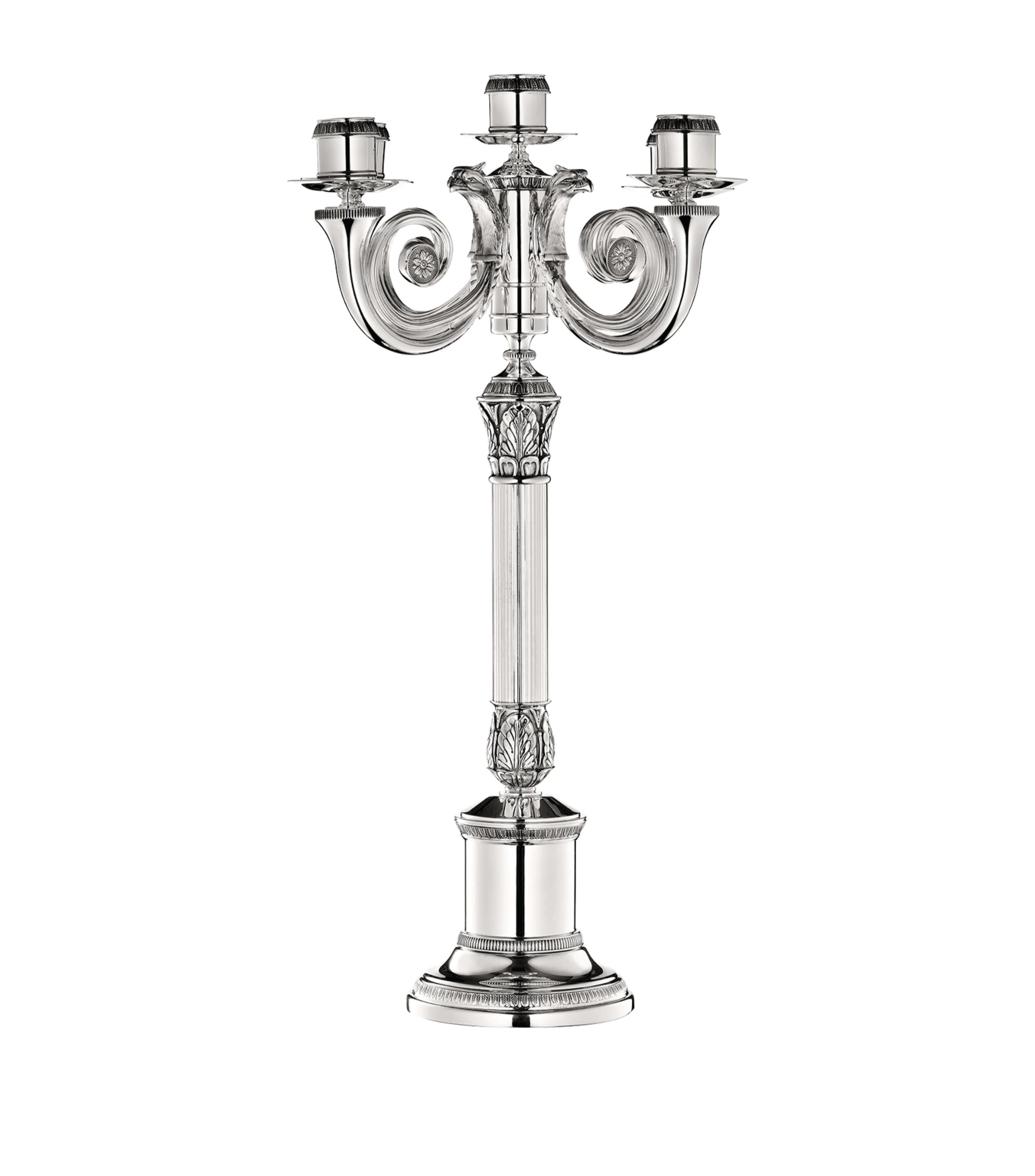 Christofle Silver-Plated Malmaison Candelabra | Home Accessories | Candle Holders | Designers | Christofle