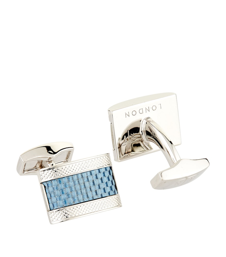 Palladium-Plated D-Shaped Cufflinks SILVER Image 6